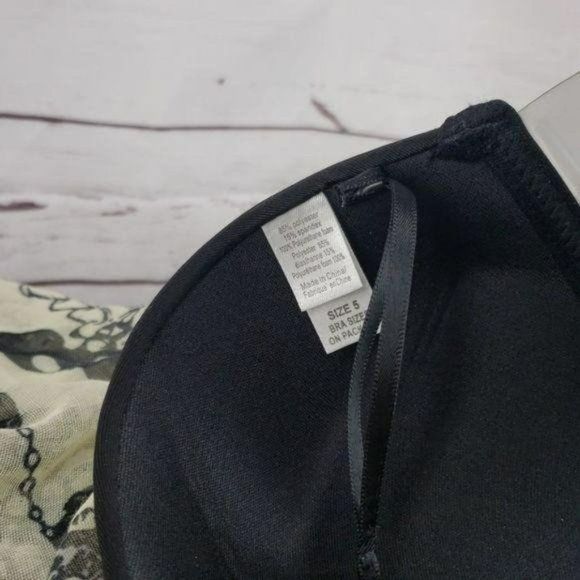 NEW Maidenform Push Up Combo Wing Black Bra sz 5 - Picture 7 of 8